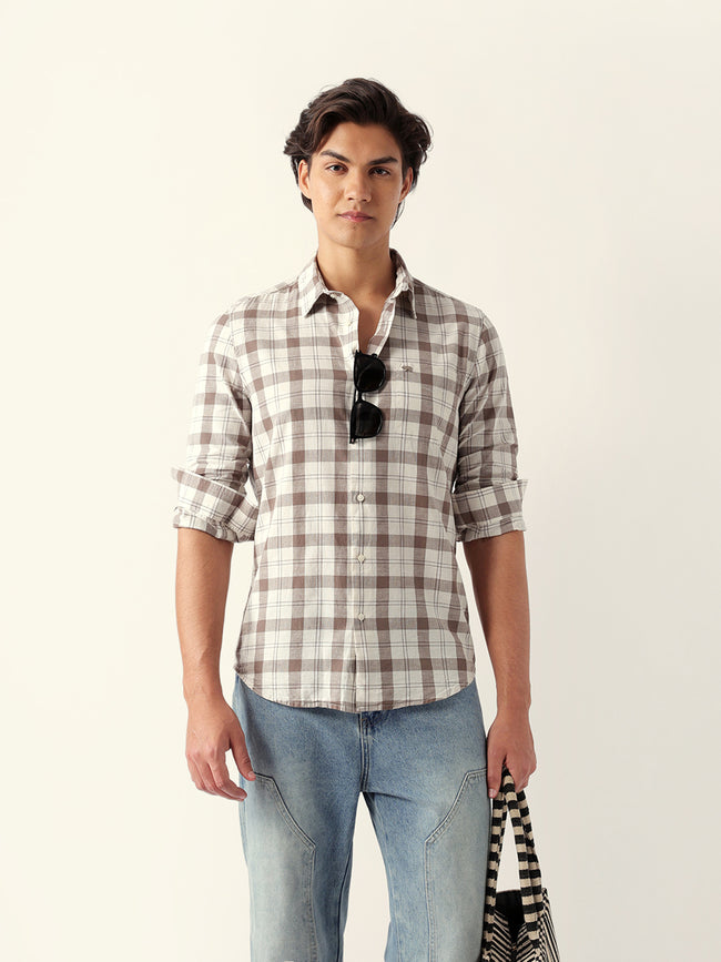 Men Brown Casual Shirt