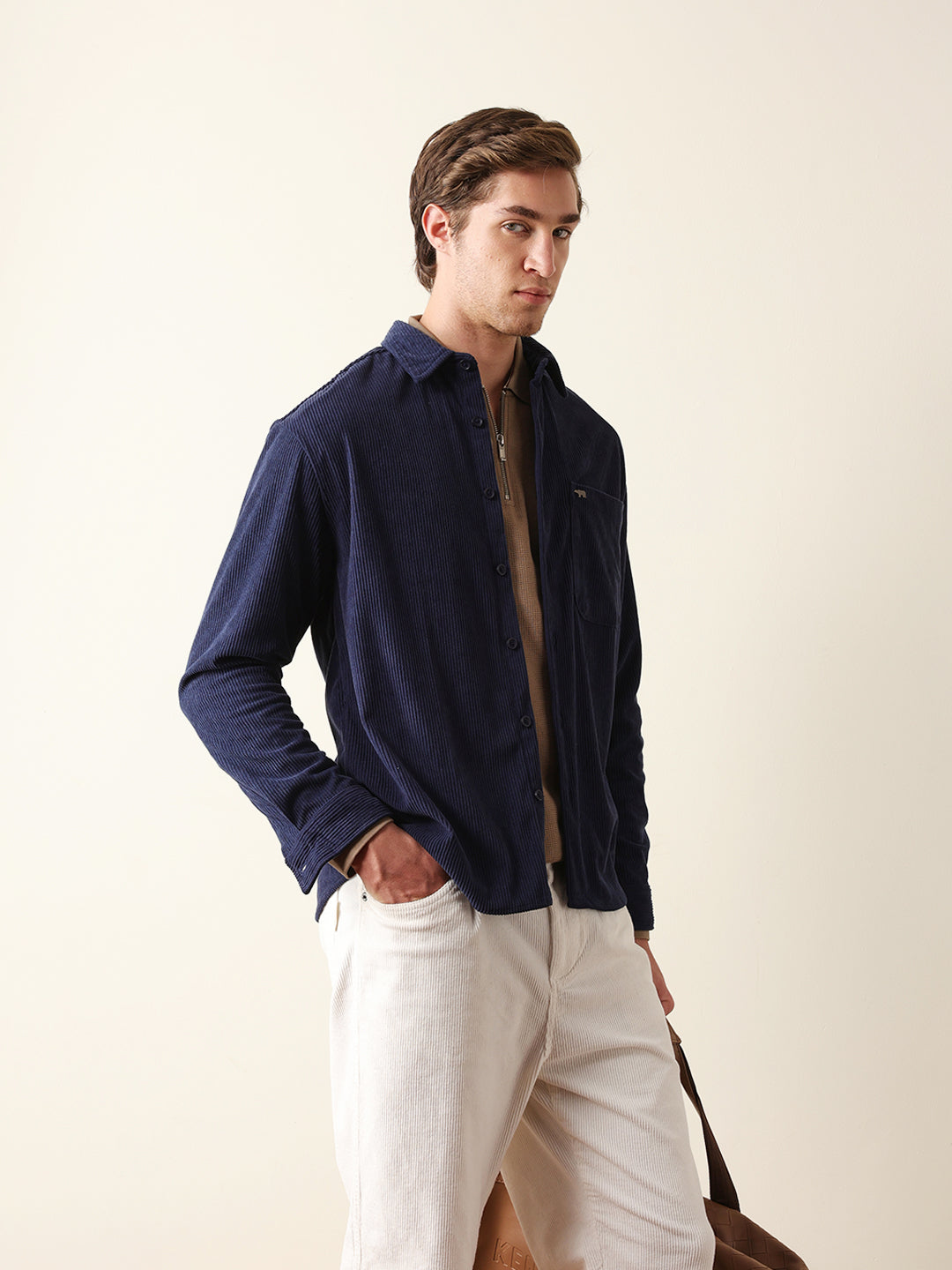 Men Long Sleeve Oversized Shirt