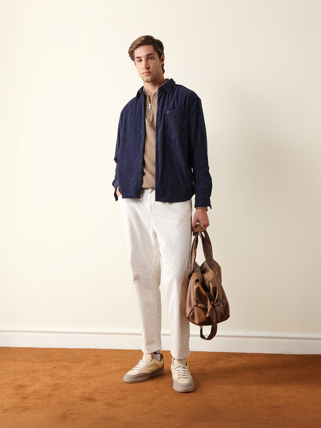 Men Long Sleeve Oversized Shirt