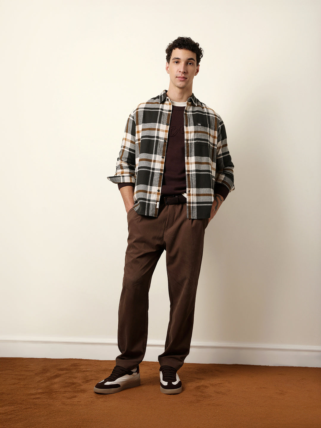 Men Checked Casual Full-Sleeve Shirt
