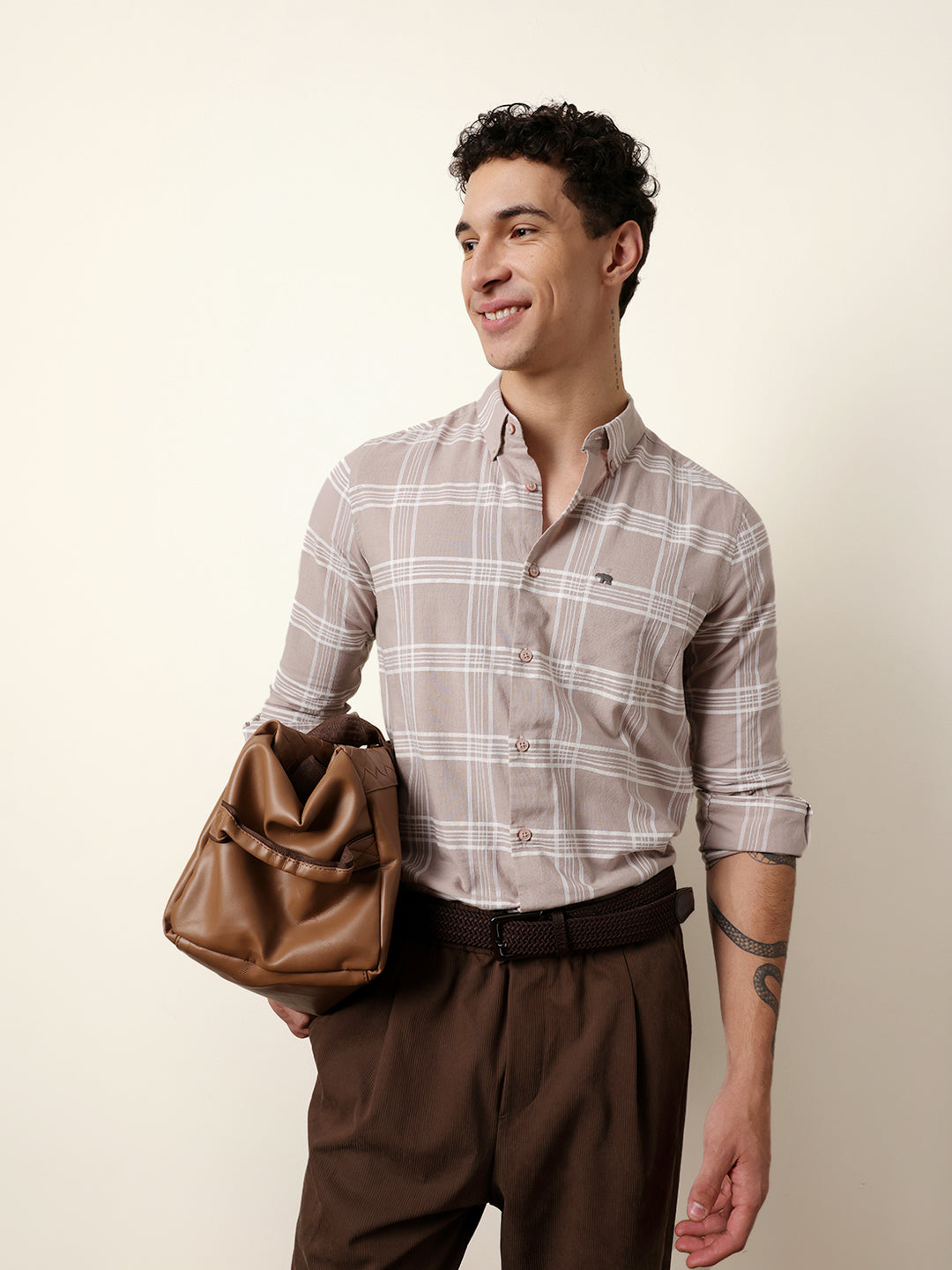 Men Checked Casual Full-Sleeve Shirt