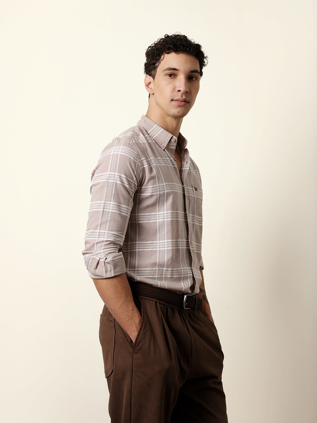 Men Checked Casual Full-Sleeve Shirt