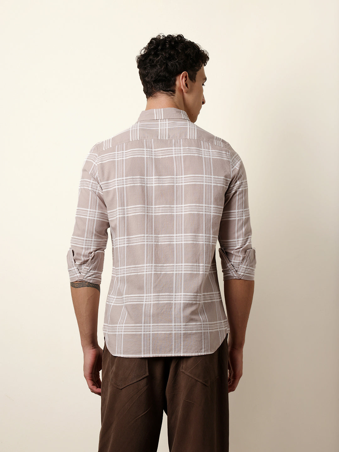 Men Checked Casual Full-Sleeve Shirt