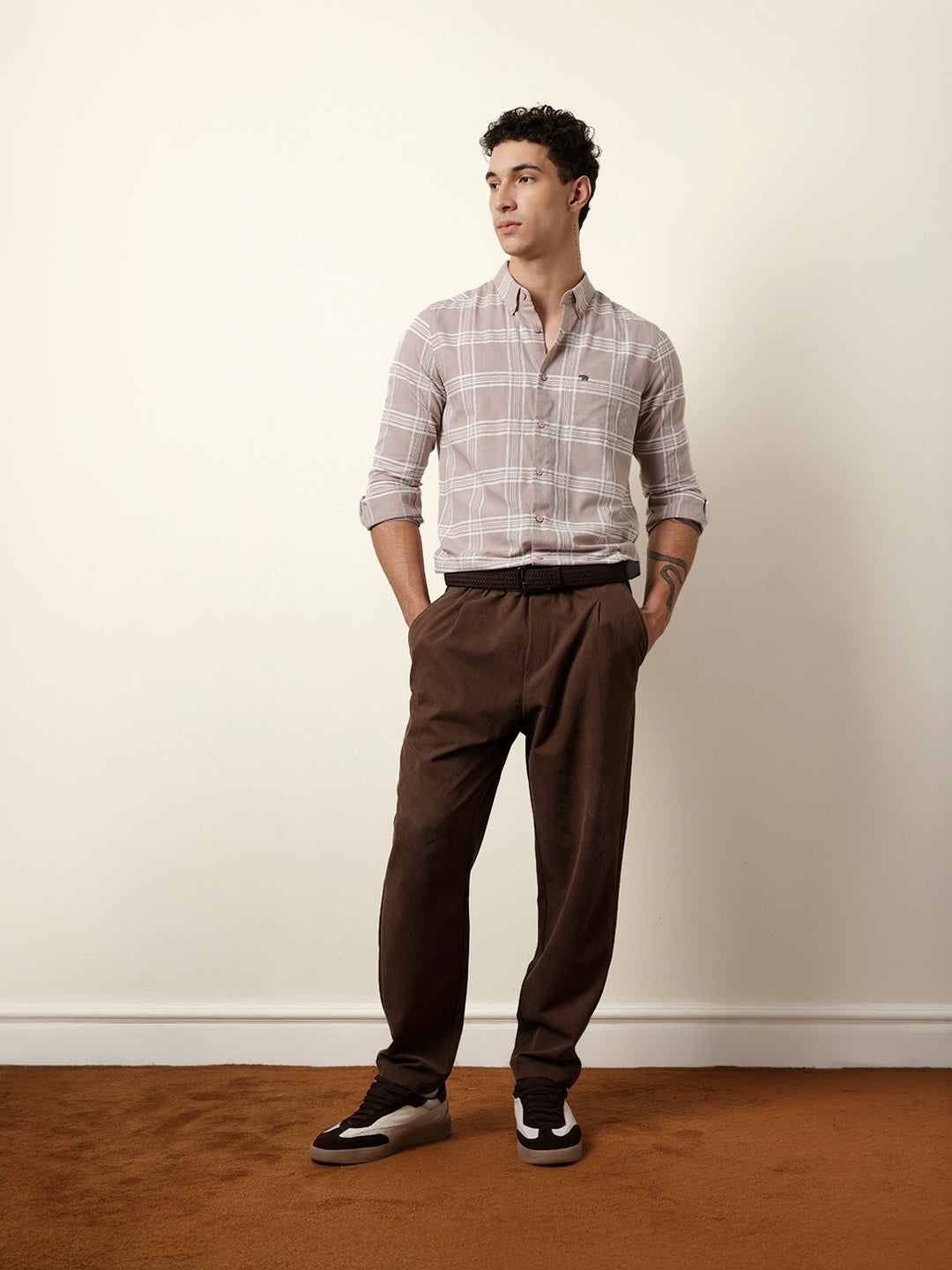 Men Checked Casual Full-Sleeve Shirt