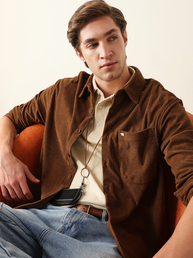 Men Long Sleeve Oversized Shirt