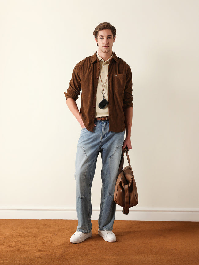 Men Long Sleeve Oversized Shirt