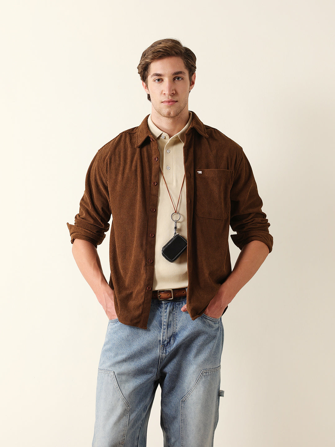 Men Long Sleeve Oversized Shirt