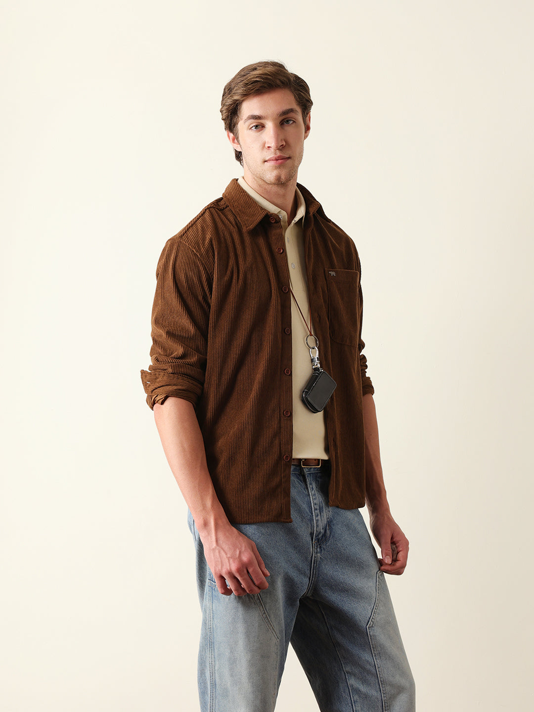 Men Long Sleeve Oversized Shirt
