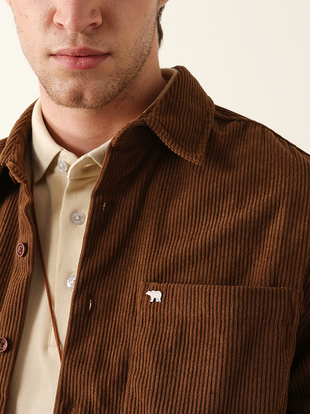 Men Long Sleeve Oversized Shirt