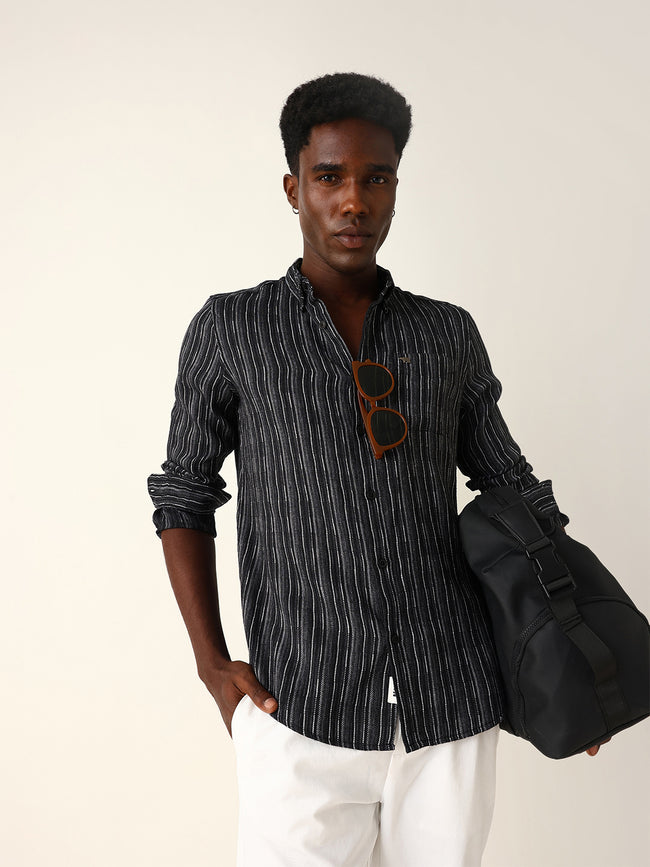 Men Black Casual Shirt
