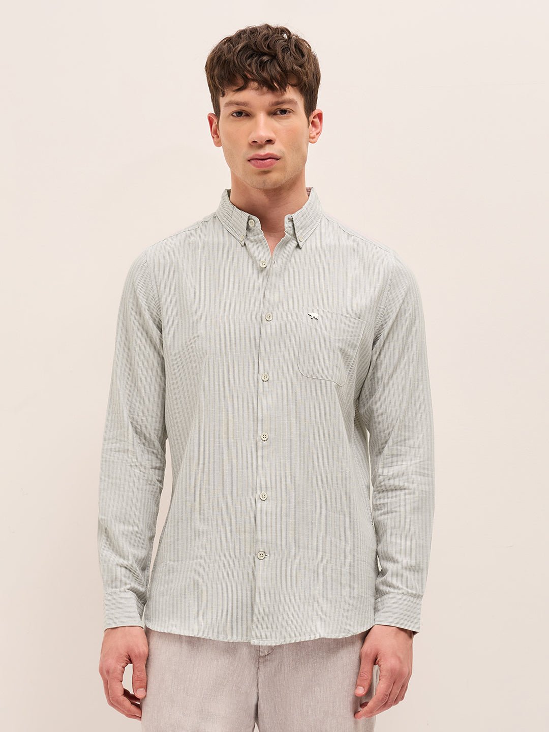 Men Cotton Linen Casual Shirt