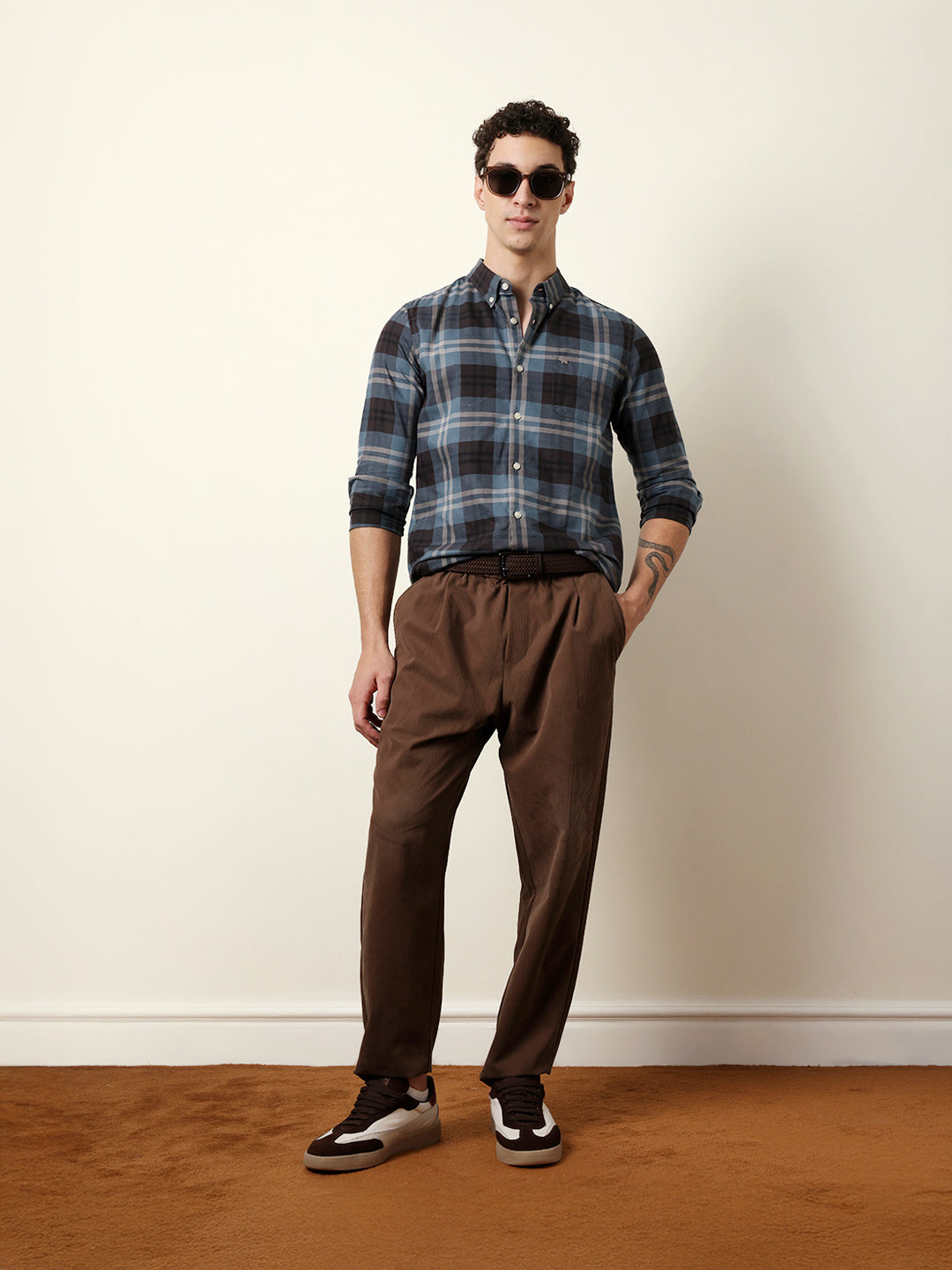 Men Checked Casual Full-Sleeve Shirt