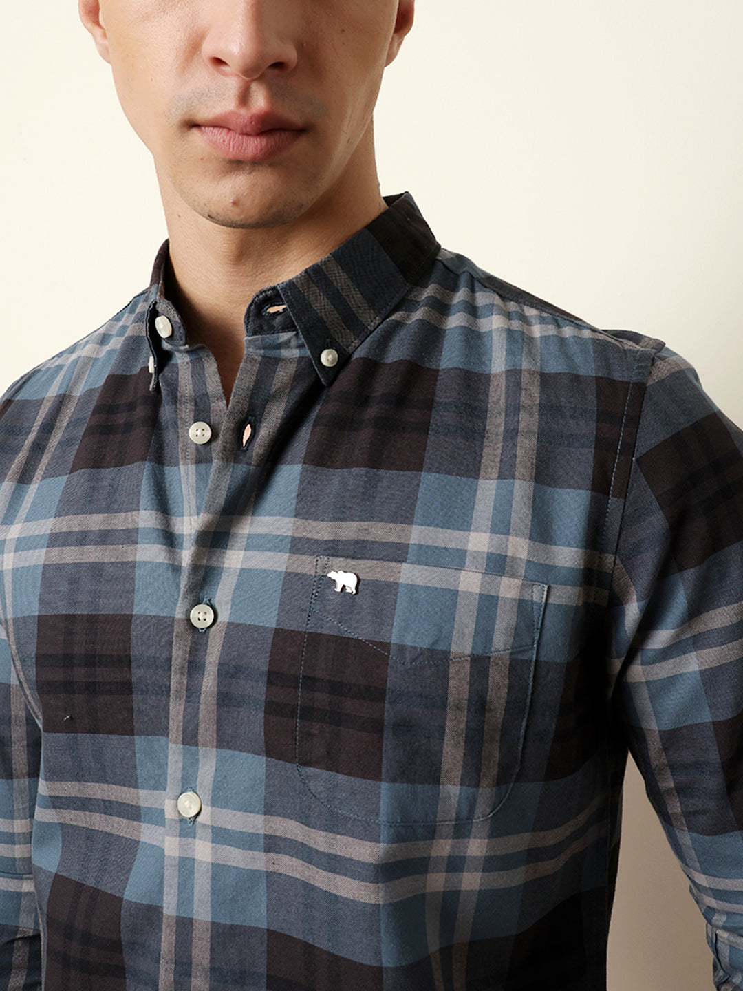 Men Checked Casual Full-Sleeve Shirt
