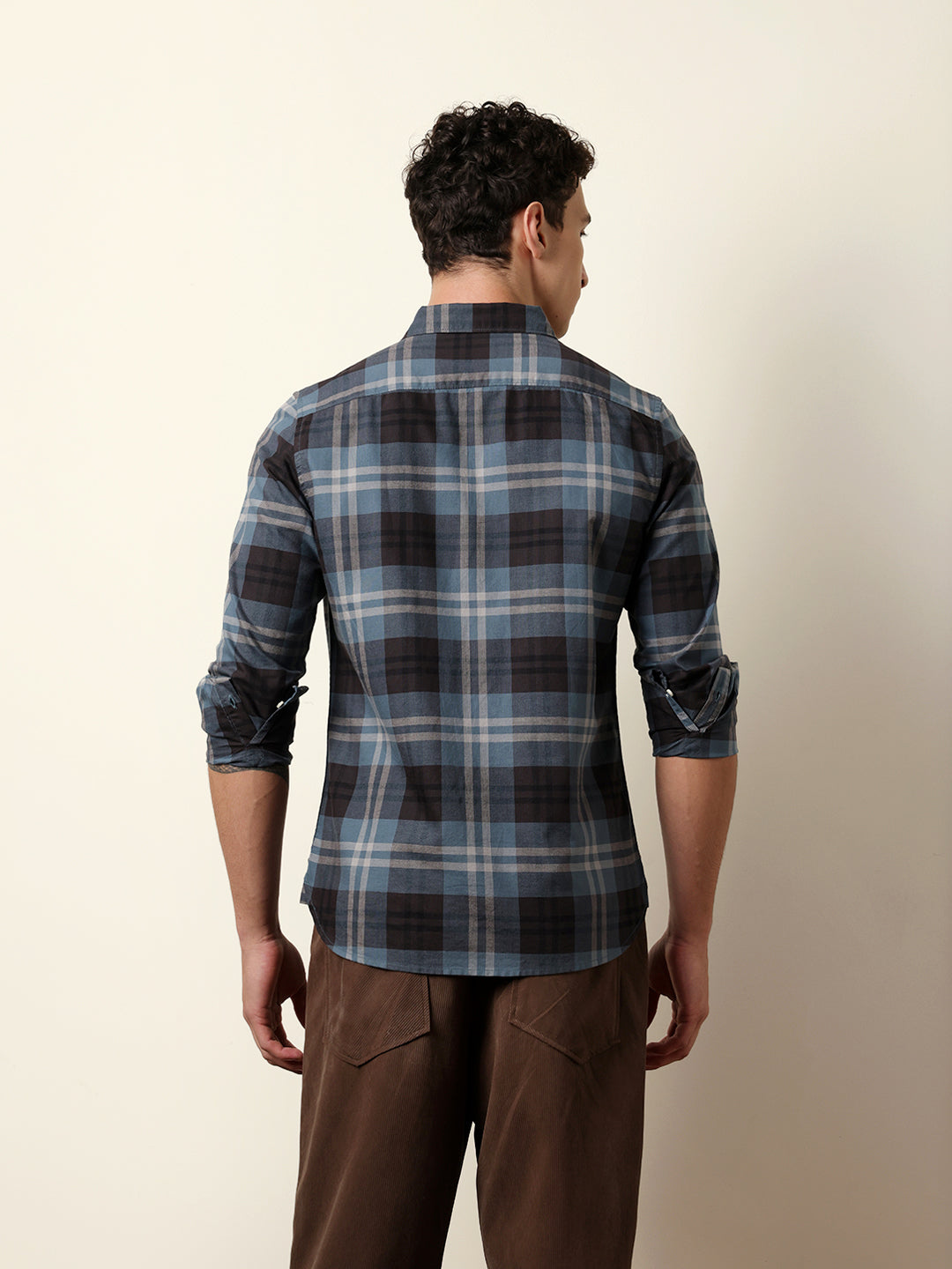 Men Checked Casual Full-Sleeve Shirt