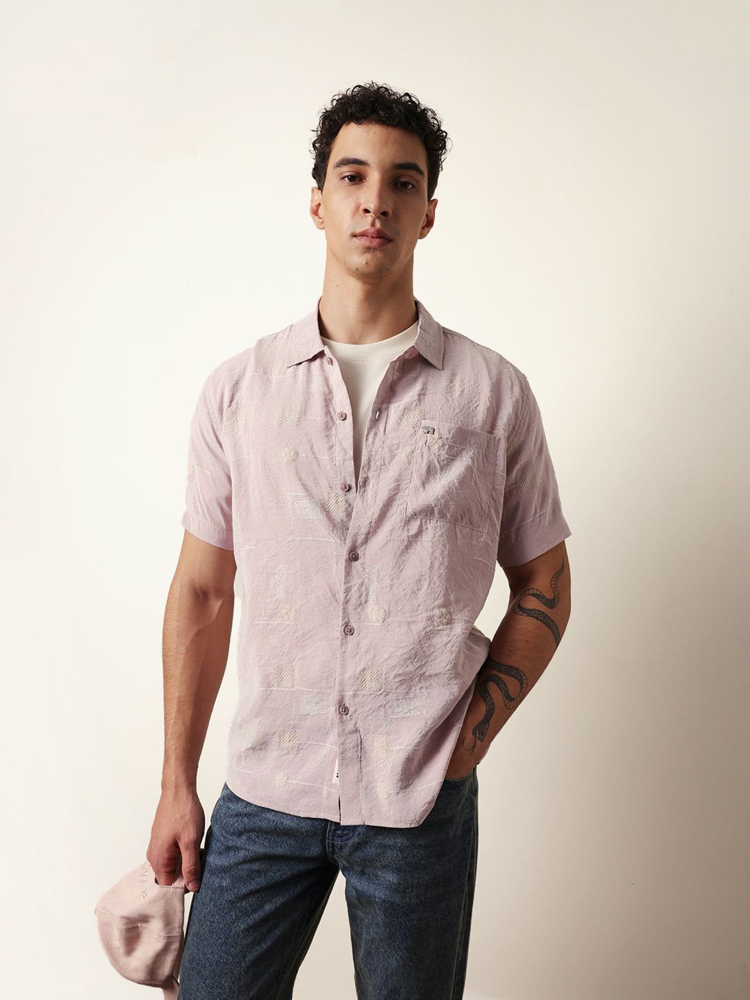 Men Modern Fit Casual Shirt