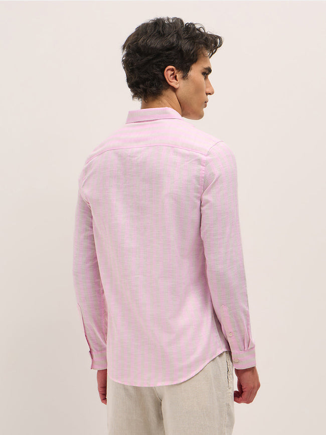 Men Pink Casual Shirt