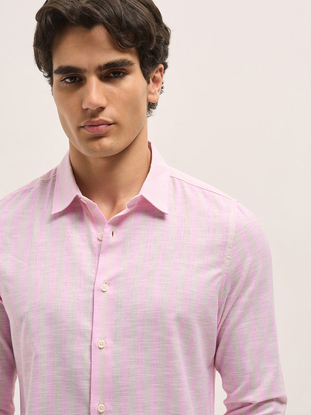 Men Pink Casual Shirt