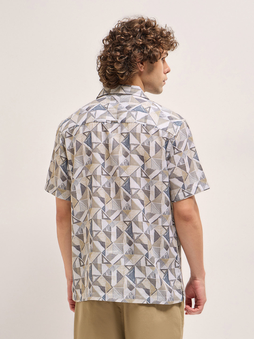 Men Multi-Color Geometrical Print Regular Fit Casual Shirt