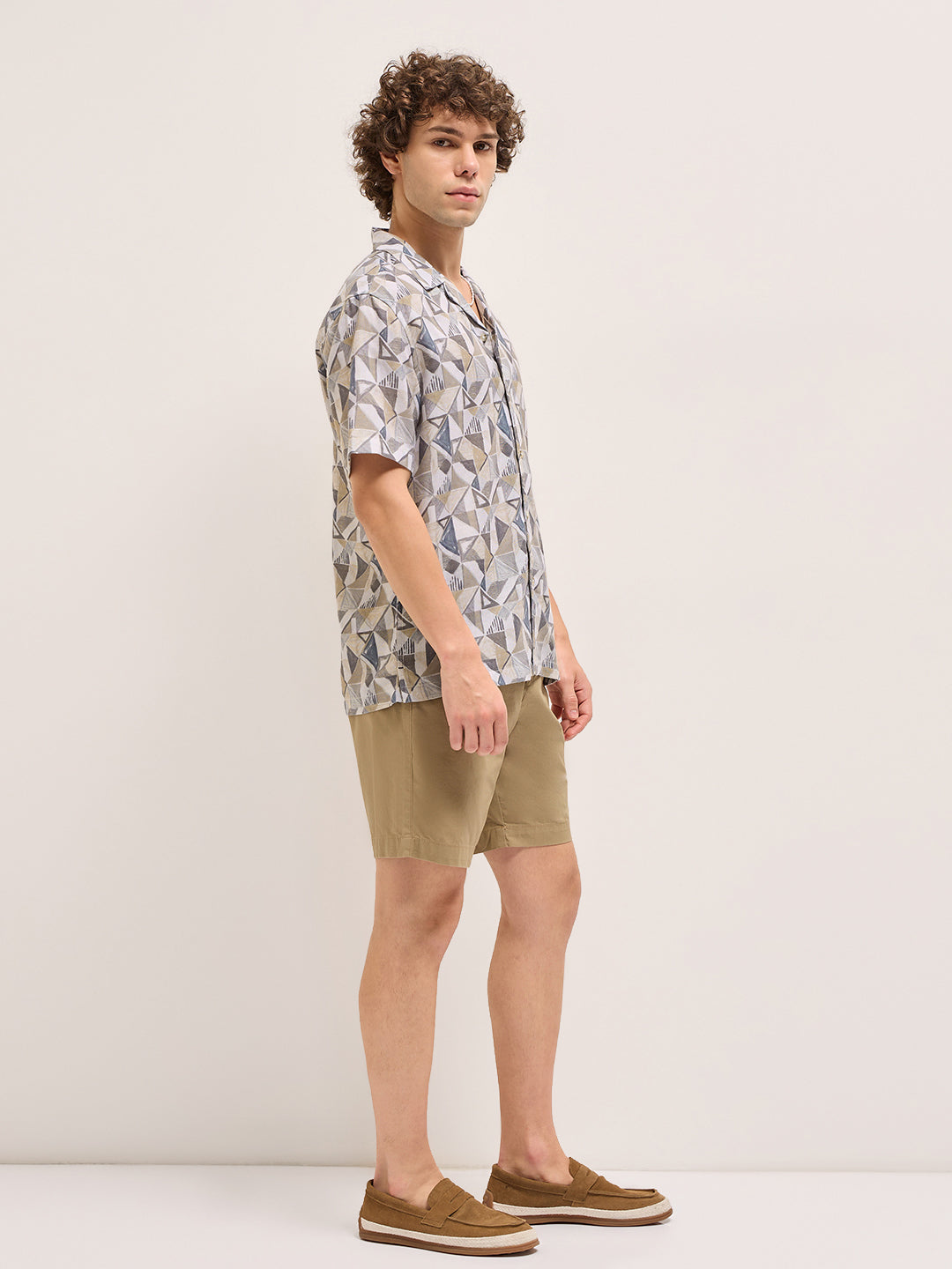 Men Multi-Color Geometrical Print Regular Fit Casual Shirt