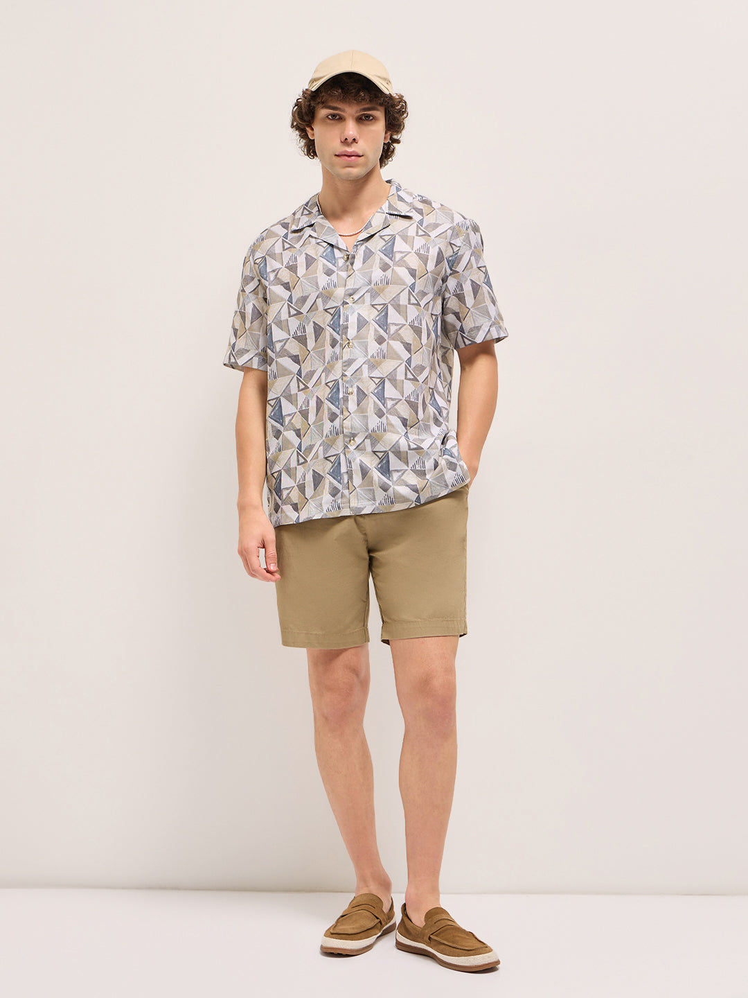Men Multi-Color Geometrical Print Regular Fit Casual Shirt