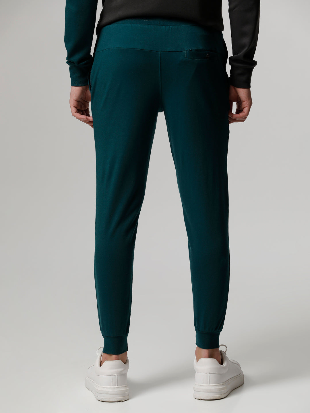 Men Ardor Edition Green Solid Slim Fit Track Pants