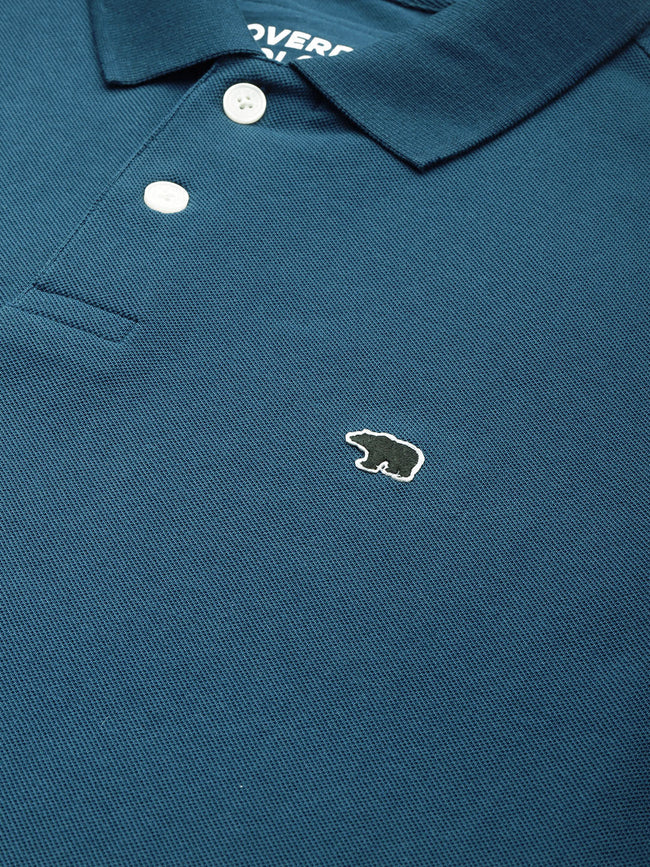 Men Blue  Polo Collar T-shirt