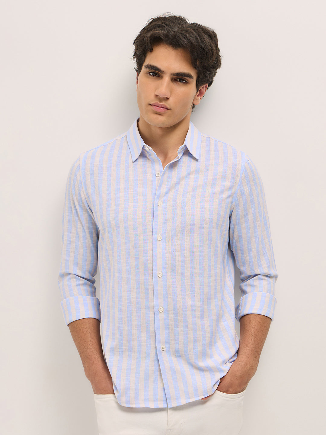 Men Blue Casual Shirt
