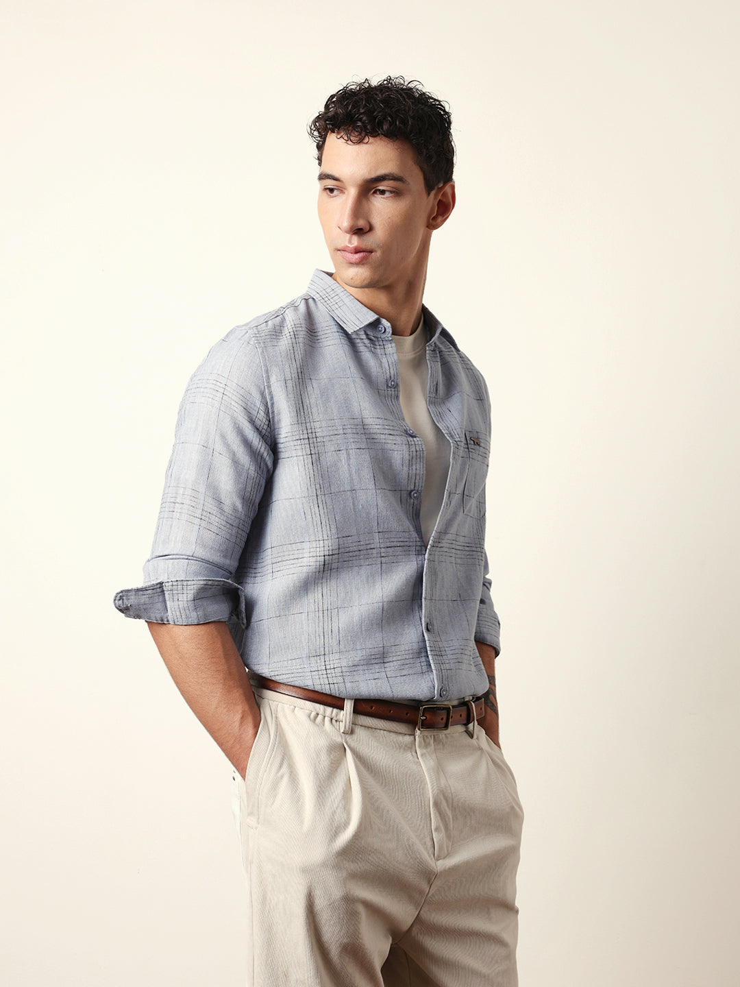 Men Modern Fit Casual Shirt