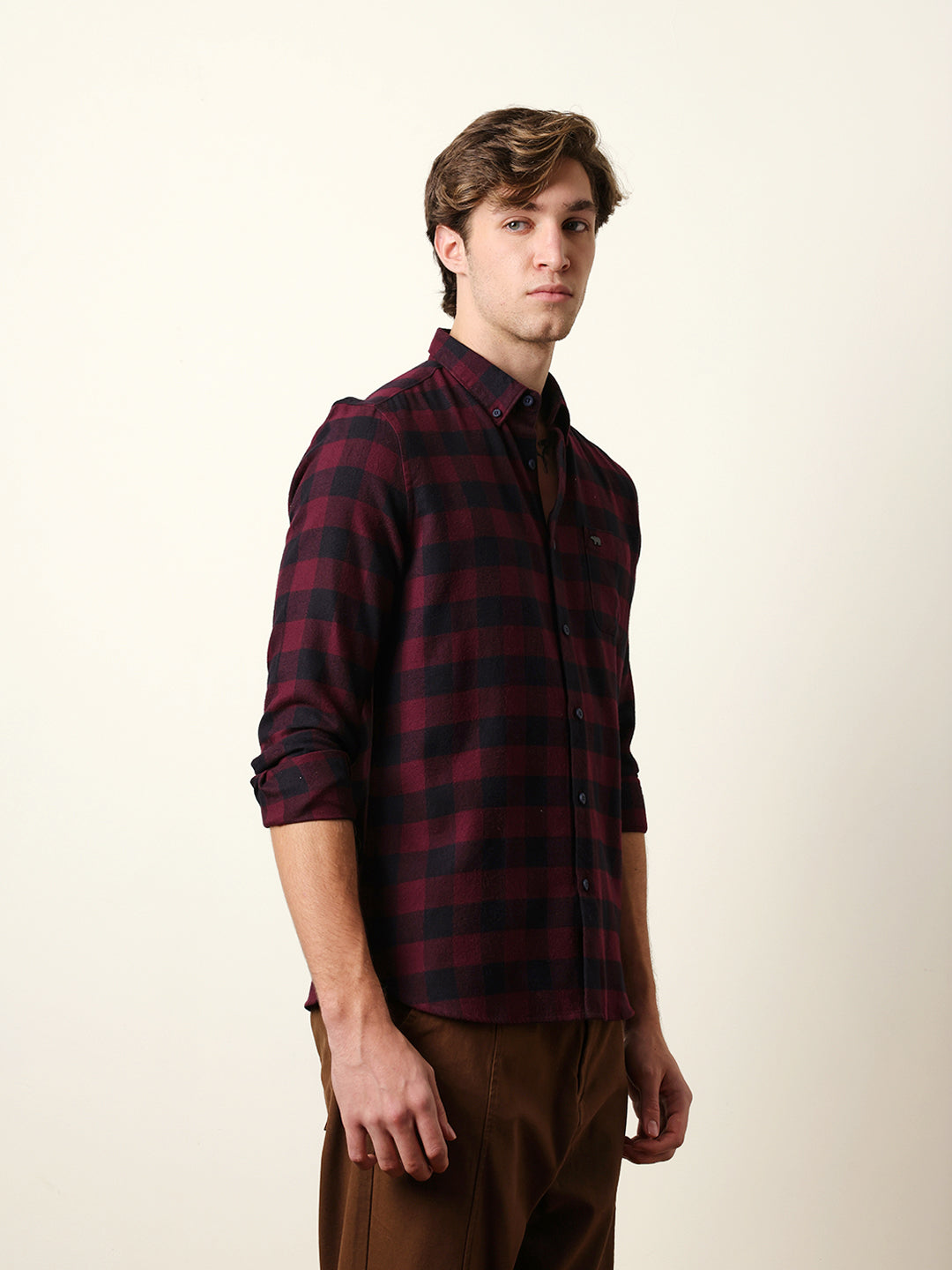 Men Checked Casual Full-Sleeve Shirt