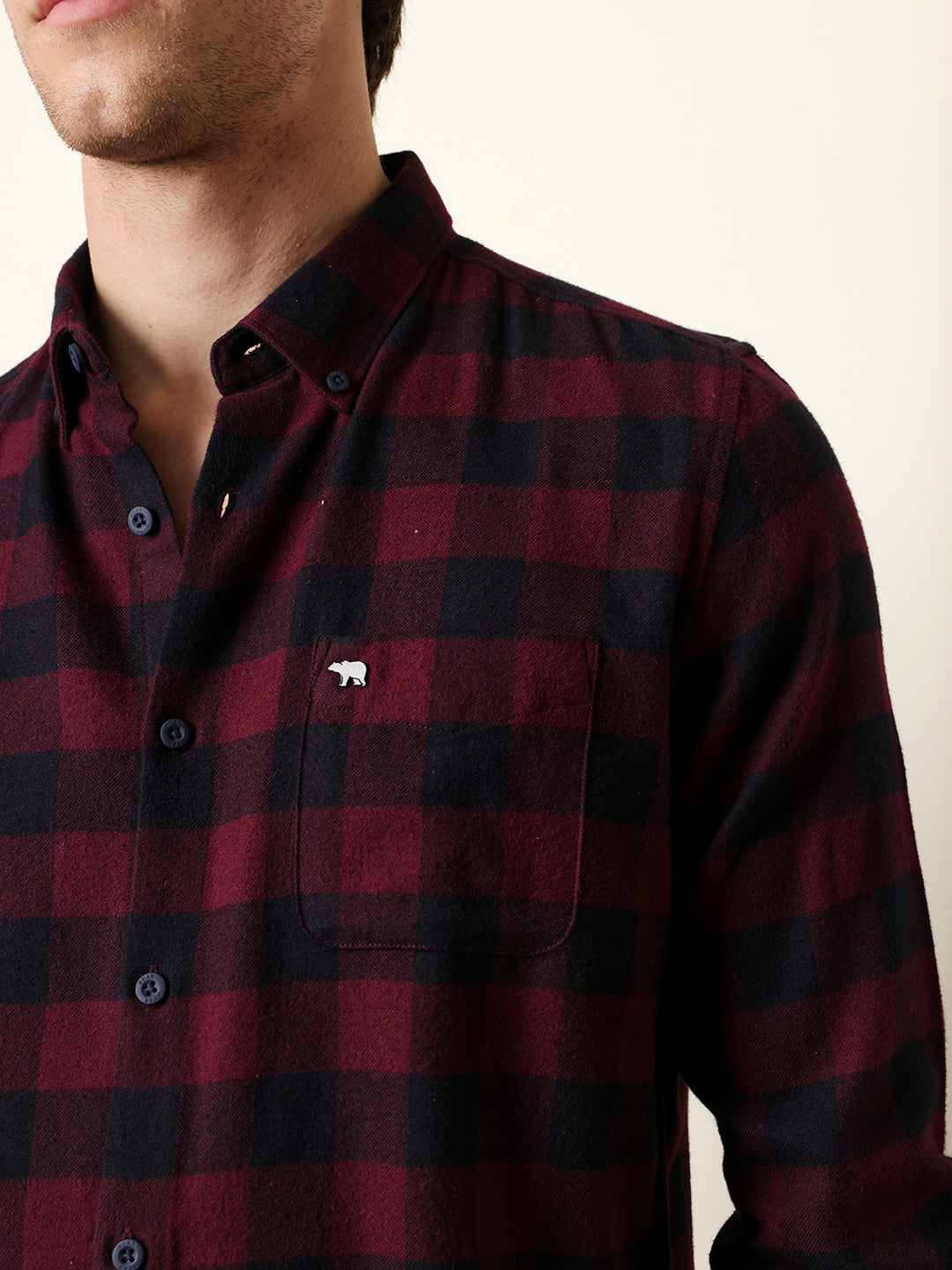 Men Checked Casual Full-Sleeve Shirt