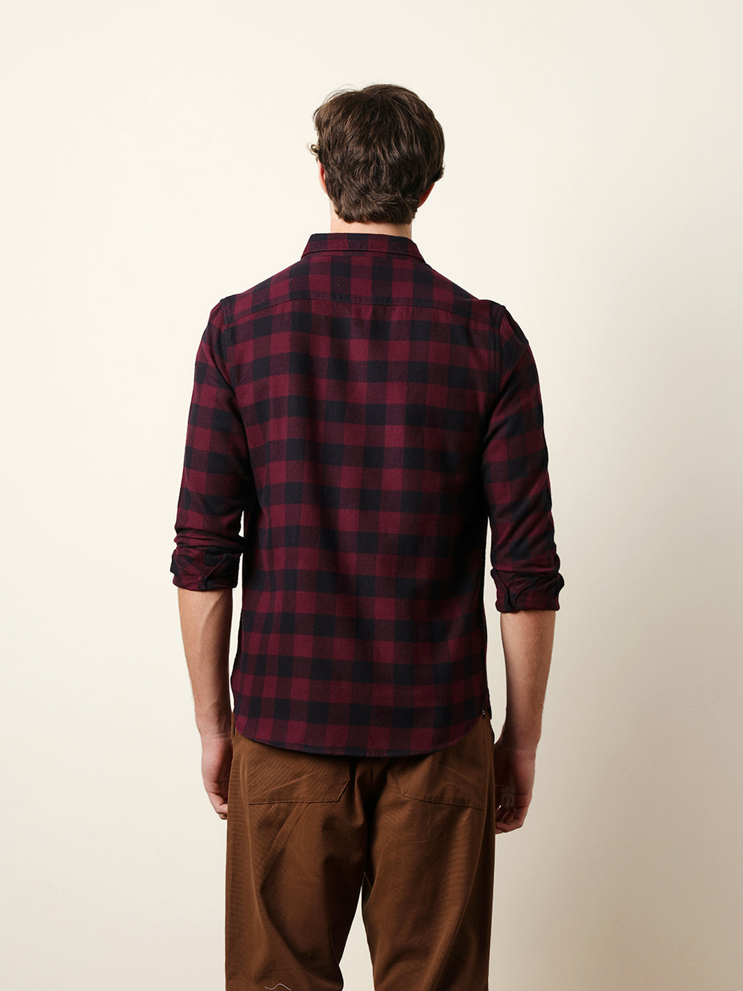 Men Checked Casual Full-Sleeve Shirt