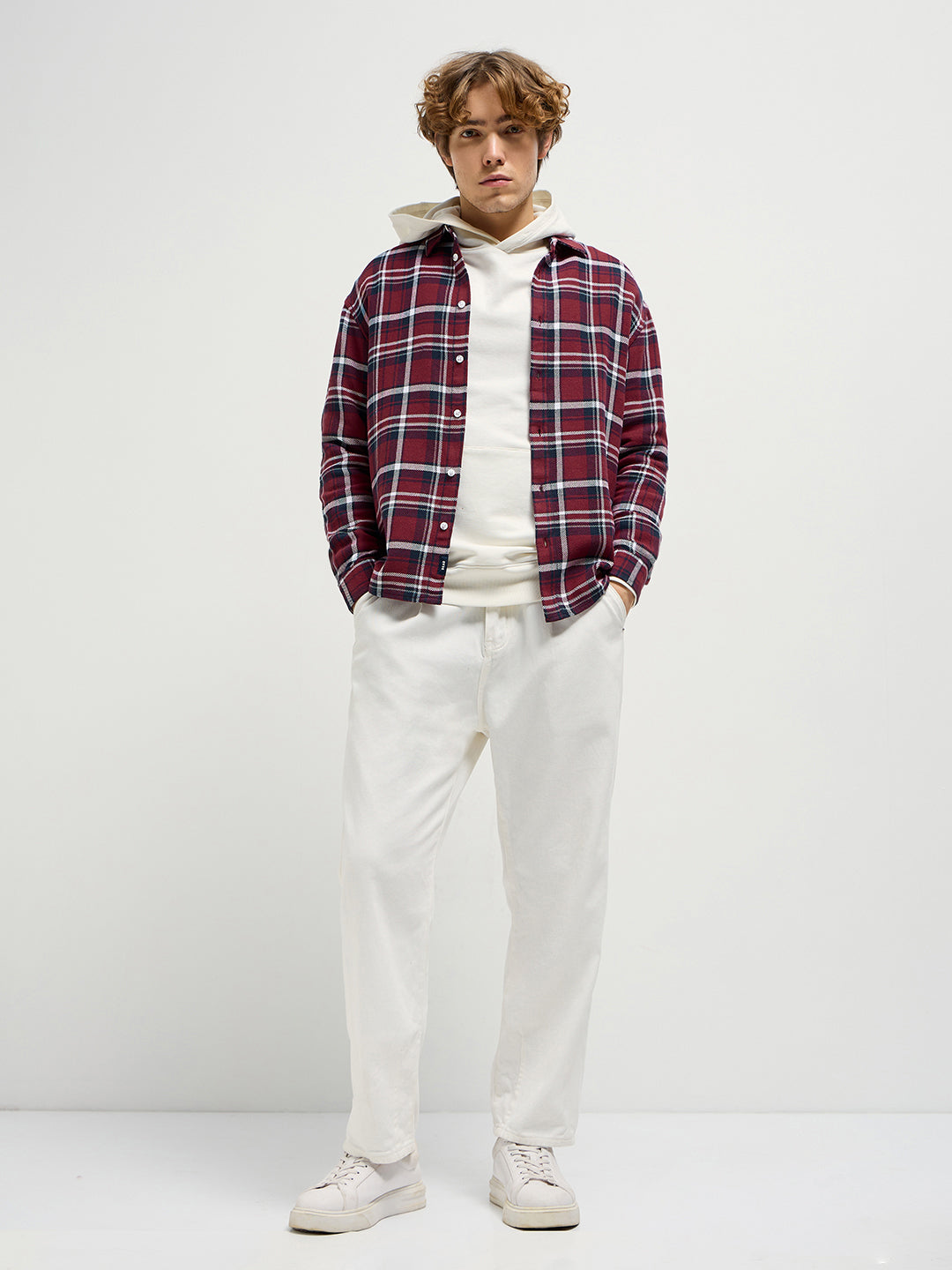 Men Multi-Color Checked Relax Fit Overshirt
