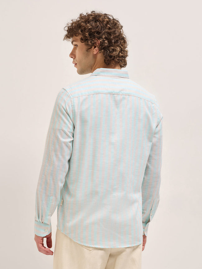 Men Light Blue Casual Shirt