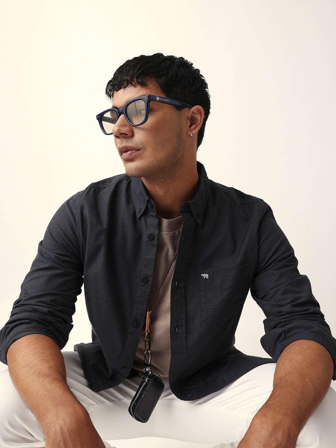 Men Black Casual Shirt