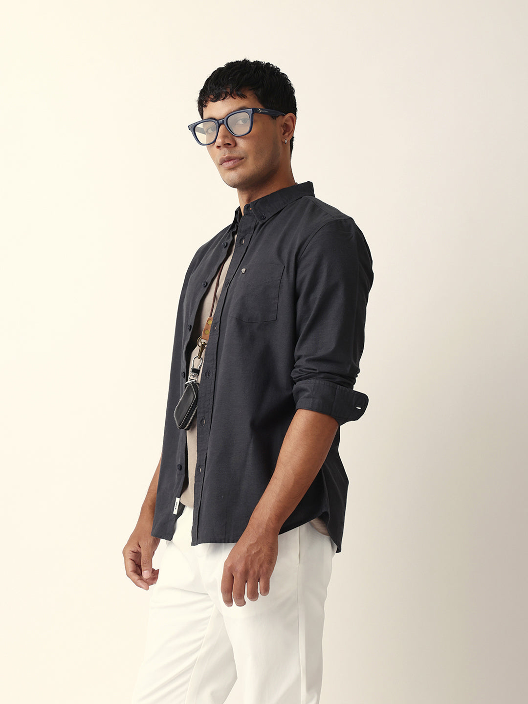 Men Black Casual Shirt