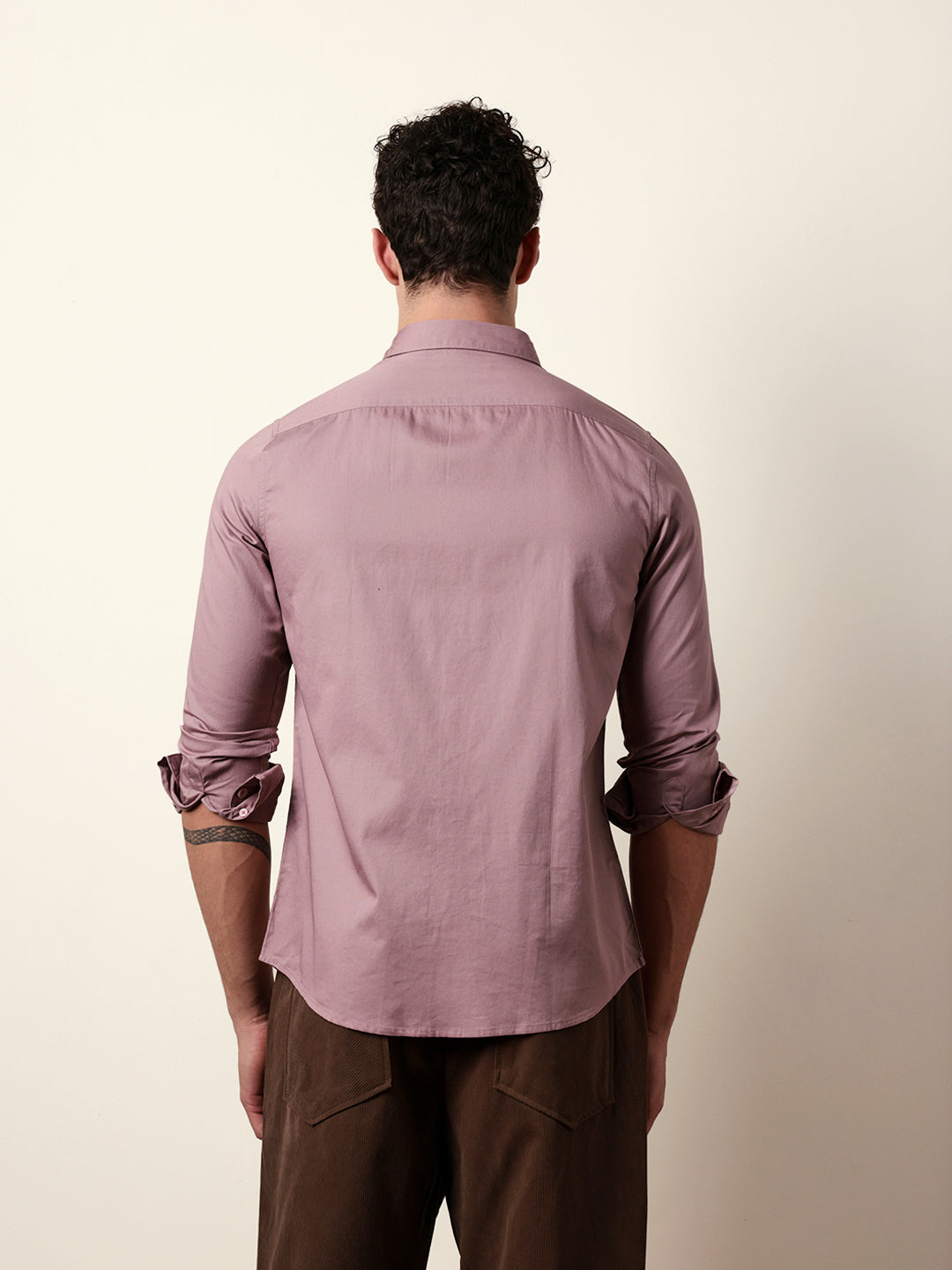 Men Solid Casual Full-Sleeve Shirt