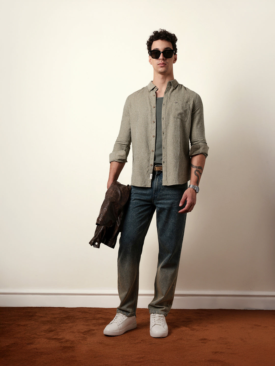 Men Striped Casual Full-Sleeve Shirt