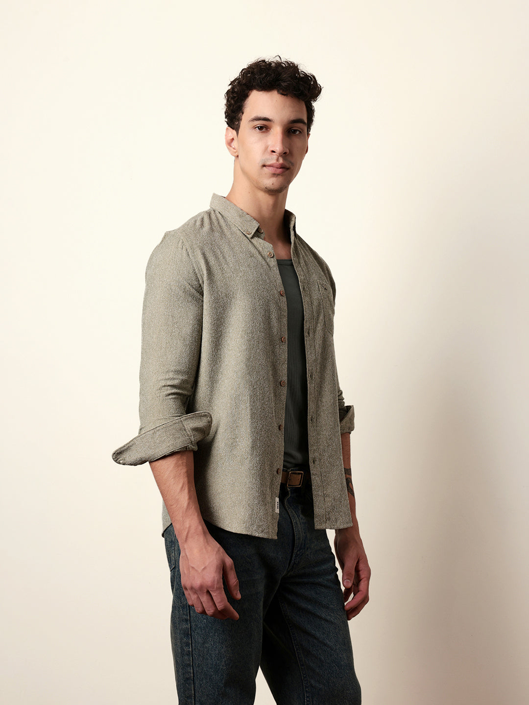 Men Striped Casual Full-Sleeve Shirt