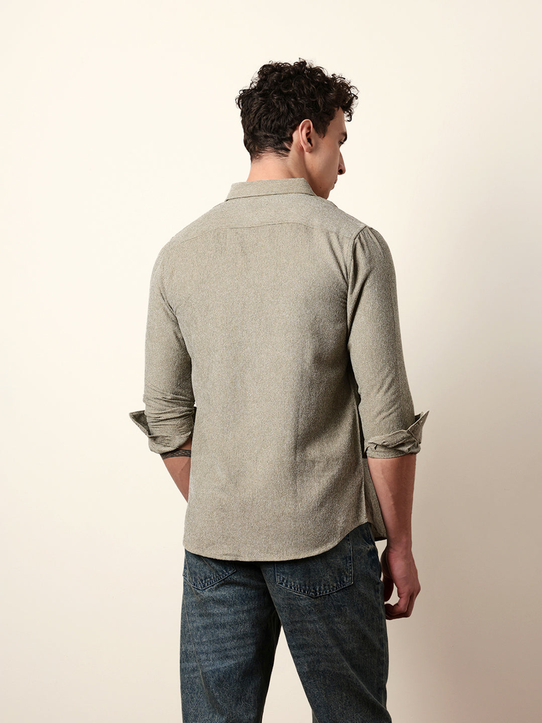 Men Striped Casual Full-Sleeve Shirt