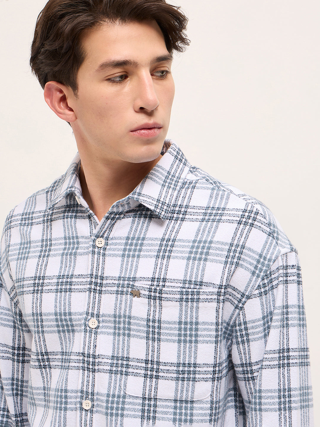 Men White Casual Shirt