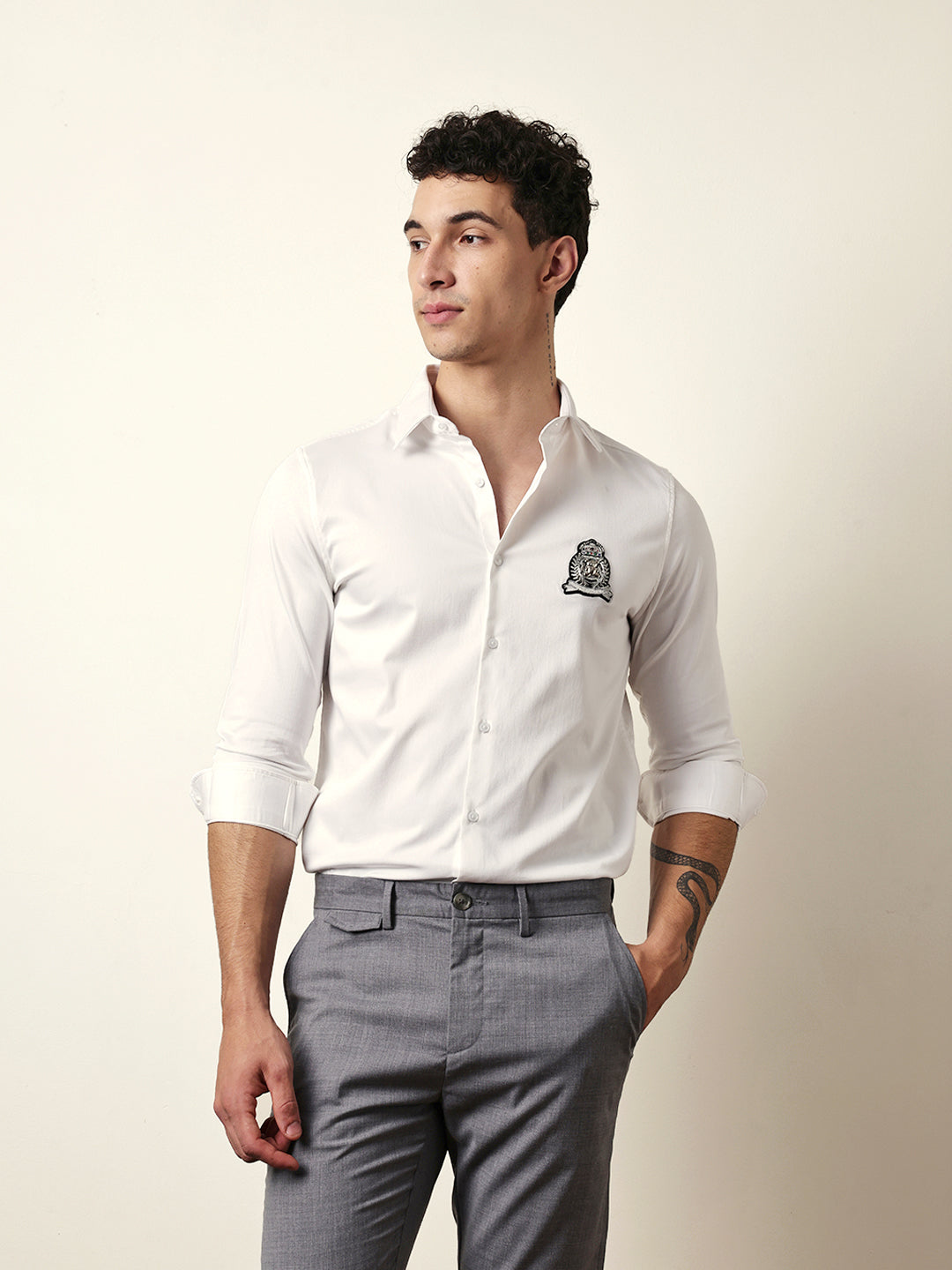 Men Modern Fit Casual Shirt