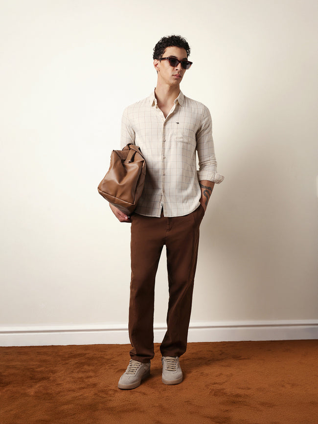 Men Modern Fit Casual Shirt