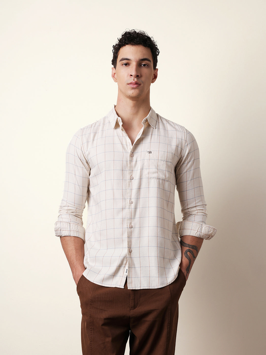 Men Modern Fit Casual Shirt