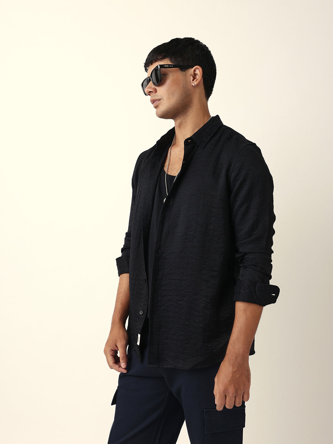 Men Black Casual Shirt