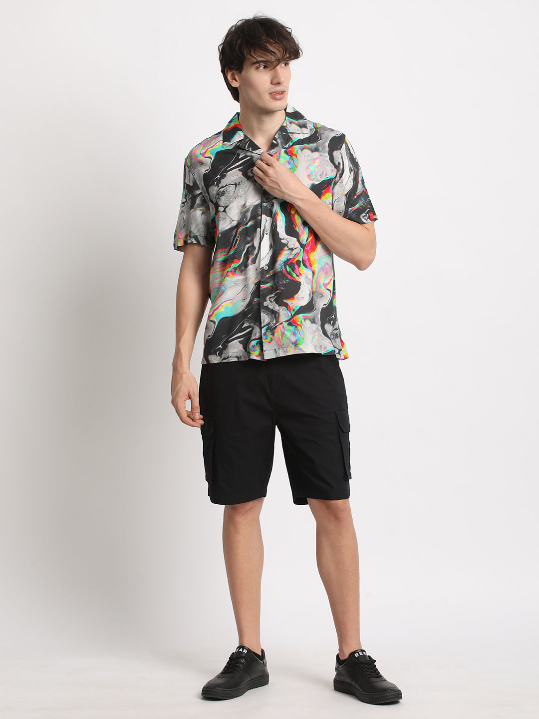 Men  Multi-Coloured Printed Regular Fit Casual Shirt