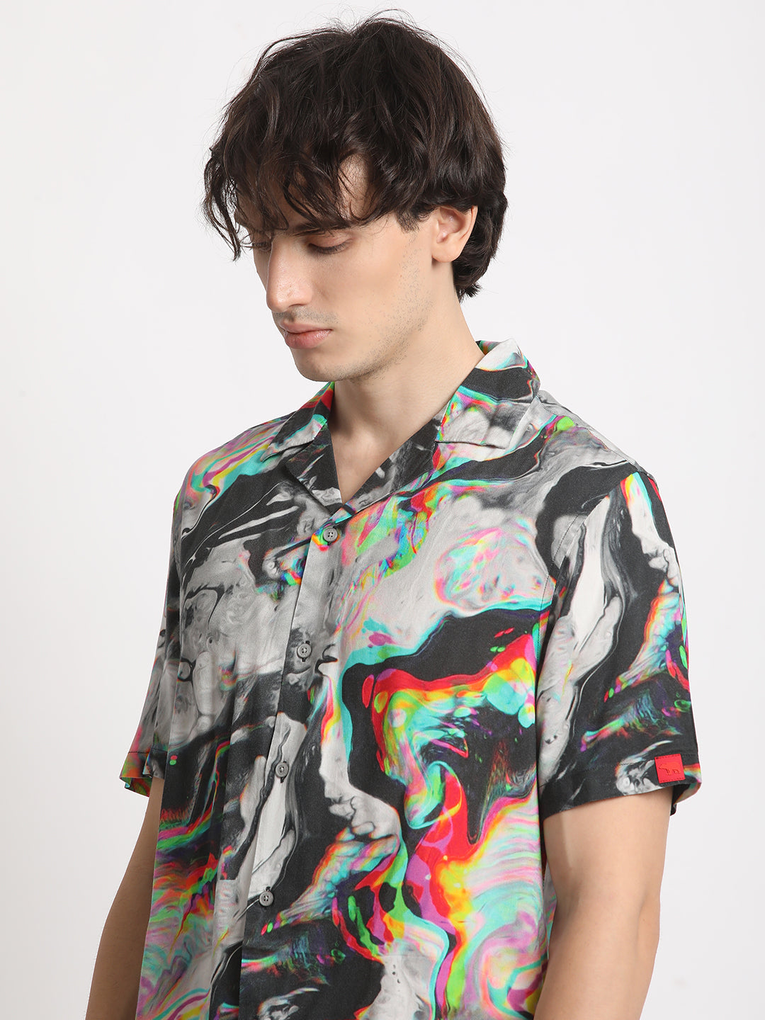 Men  Multi-Coloured Printed Regular Fit Casual Shirt