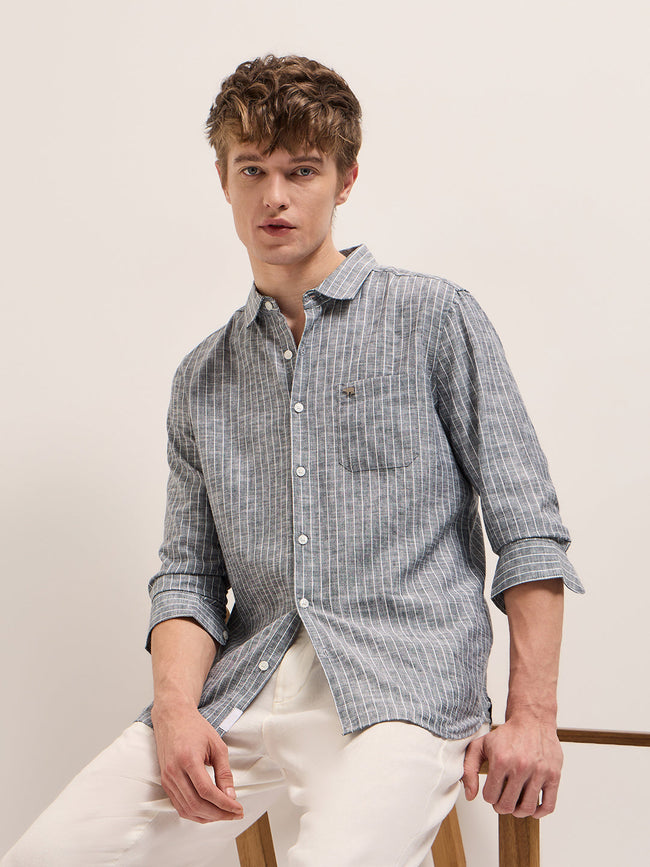 Men Grey Casual Shirt