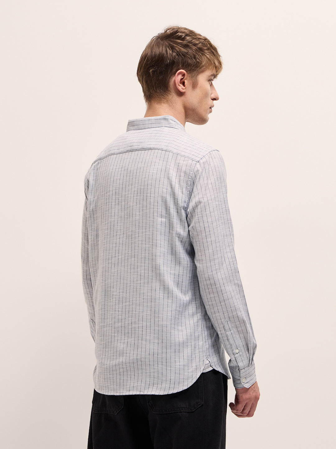 Men Light Grey Casual Shirt