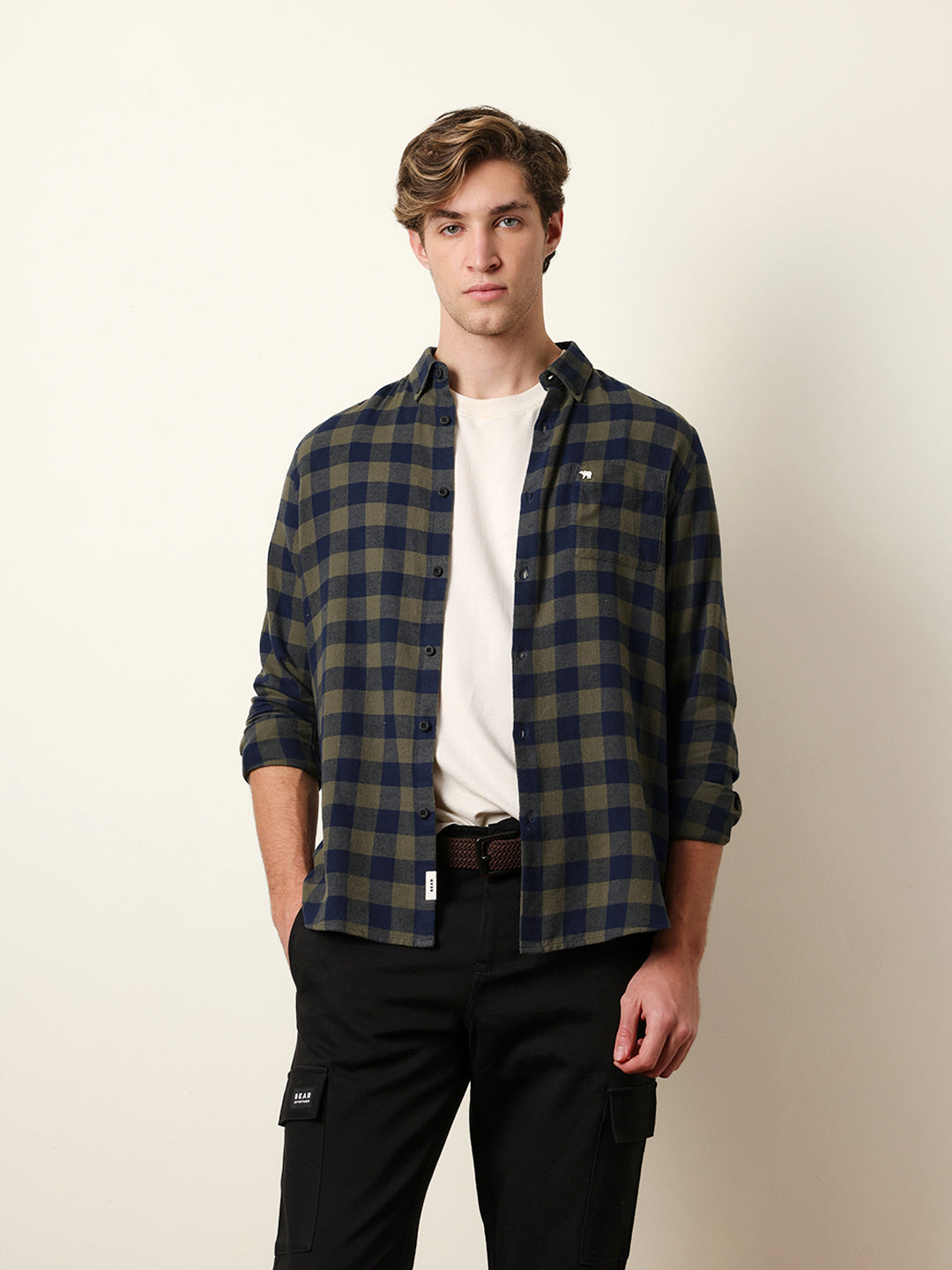 Men Checked Casual Full-Sleeve Shirt