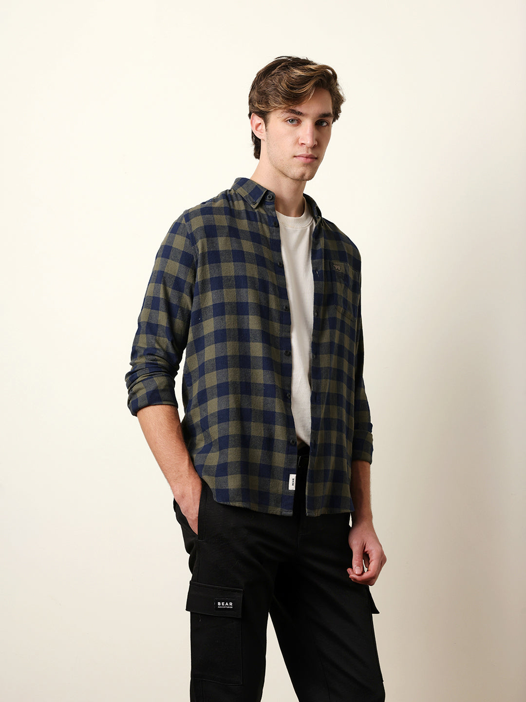 Men Checked Casual Full-Sleeve Shirt